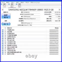 1.92TB U2 Samsung PM963 SSD 2,5U. 2 PCIe NVMe MZ-QLW1T90 MZQLW1T9HMJP-00003