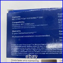 1TB WD Blue SN5000 NVMe Internal Solid State Drive SSD PCIe Gen 4.0 M. 2 2280