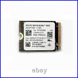 1TB WD SN740 M. 2 2230 SSD NVMe PCIe For Microsoft Surface Pro 7+ Steam Deck NEW