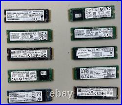 256GB NVMe mSATA PCIe M. 2 Solid State Drives (Lot of 10) Msata HDD Hard drive
