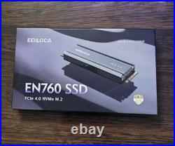 2TB EDILOCA EN760 PCIe 4.0 NVMe M. 2 Sata Drive with Heatsink for Laptops, PS5