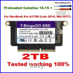 2TB PCI-E SSD For Macbook Pro A1708 no touchbar 2016 2017 MLL42LL/A MPXQ2LL/A