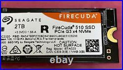 2TB Seagate FireCuda 510 Series M. 2 NVMe SSD PCIe Gen3 Seagate 2NT302 3-days use