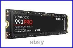 2X SAMSUNG 990 PRO M. 2 2280 2TB PCI-Express Gen 4.0 NVMe 2.0 V7 V-NAND