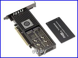 3.0 x16 PCIe Card for 4 SSD M. 2 NVMe CHIPSET PLX PEX8747 Aluminum Case