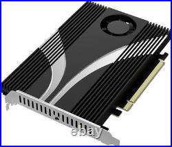 4-Drive NVMe SSD to PCIe 4.0 X 16 Adapter Card with Active Cooling EC-P4BF