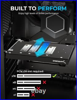 4-Drive NVMe SSD to PCIe 4.0 X 16 Adapter Card with Active Cooling EC-P4BF