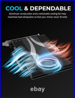 4-Drive NVMe SSD to PCIe 4.0 X 16 Adapter Card with Active Cooling EC-P4BF