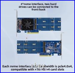 4 Port M. 2 NVMe SSD PCIe x8 Adapter PLX88024 PCIE 4.0 IT mode ZFS TrueNAS Unraid