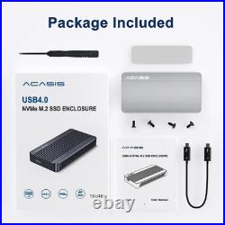 40Gbps External Hard Drive SSD Case M. 2 Nvme PCIE Enclosure with Thunderbolt