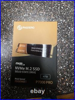 4tb PHIXERO P7000PRO 1TB NVME SSD, PCIe Gen4x4, M. 2 2280 NVMe Internal Gaming