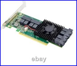 8 Port U. 2 to PCIe x16 SFF-8643 NVMe SSD Adapter with Heatsink