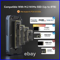 80Gbps M. 2 NVMe SSD Enclosure, with Cooling Fan, Compatible with Thunderb