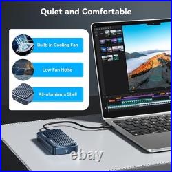 80Gbps M. 2 NVMe SSD Enclosure, with Cooling Fan, Compatible with Thunderb