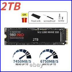 980PRO SSD 2TB NVMe PCIe Gen 4.0 x 4 M. 2 2280 for Laptop Desktop PC, Lot / 5PCS