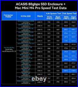 ACASIS Thunderbolt 5 M. 2 NVMe SSD Enclosure 80Gbps PCIe NVMe SSD Case USB4 v2