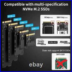 Acasis Dual NVME M. 2 SSD Docking Station For PCIe NVMe M. 2 M Key/B+M Key SSDs