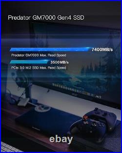 Acer Predator GM7000 2TB NVMe Gen4 Gaming SSD, M. 2 2280, Up to 7400MB/s