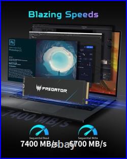 Acer Predator GM7000 4TB NVMe Gen4 Gaming SSD, M. 2 2280, Up to 7400MB/s PS5 MAC Acer Predator GM7000 4TB NVMe Gen4 Gaming SSD, M. 2 2280, Up to 7400MB/s PS5 MAC