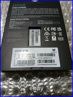 Acer Predator GM9 2TB PCIe 5.0 NVMe M. 2 SSD 14500MB/s Similar 2 Samsung 9100 Pro