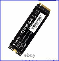 (BEST) Verbatim Vi7000G 1TB PCIe NVMe M. 2 2280 Internal SSD Heatsink PS5/PC