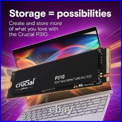 Brand New Crucial P310 500GB M. 2 2280 NVMe SSD 6,600MB/s Desktop/Laptop