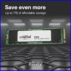 Crucial CT2000E100SSD8 E100 2TB PCIe 4.0 Gen4 NVMe M. 2 2280 2.0 TB Internal SSD