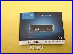 Crucial P3 4TB PCIe 3D NAND NVMe M. 2 up to 3500MB/s SSD CT4000P3SSD8 New Sealed