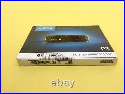 Crucial P3 4TB PCIe 3D NAND NVMe M. 2 up to 3500MB/s SSD CT4000P3SSD8 New Sealed
