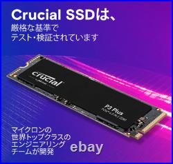 Crucial P3 Plus 1TB PCIe Gen4 3D NAND NVMe M. 2 SSD, up to 5000MB/s CT1000P3