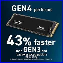 Crucial P3 Plus 2TB M. 2 PCIe Gen4 NVMe Internal SSD Up to 5000MB/s CT2000P3P