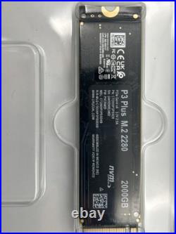 Crucial P3 Plus 2TB NVMe PCIe Gen4 SSD High Speed Storage Fast Ship Crucial P3 Plus 2TB NVMe PCIe Gen4 SSD High Speed Storage Fast Ship