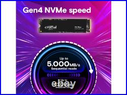 Crucial P3 Plus 2TB PCIe 4.0 3D NAND NVMe M. 2 SSD, up to 5000MB/s CT2000P3PSSD