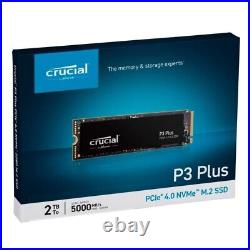 Crucial P3 Plus 500GB 1TB 2TB PCIe 4.0 NVMe M. 2 SSD Internal Solid State Drive
