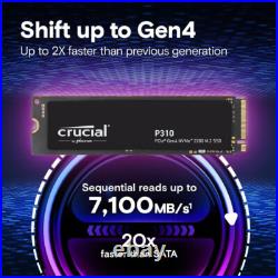 Crucial P310 500GB 1TB 2TB M. 2 SSD PCIe 4.0 NVMe Internal Solid State Drive