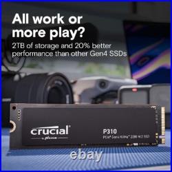 Crucial P310 500GB 1TB 2TB M. 2 SSD PCIe 4.0 NVMe Internal Solid State Drive