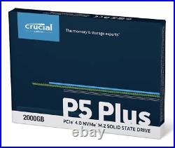 Crucial P5 Plus 2TB M. 2 (PCIe 4.0 x4) (CT2000P5PSSD8) NVMe Solid State Drive