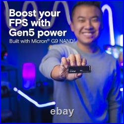 Crucial P510 1TB Gen5 NVMe PCIe 5.0 M. 2 2280 Internal Solid State Drive SSD