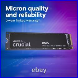 Crucial P510 1TB Gen5 NVMe PCIe 5.0 M. 2 2280 Internal Solid State Drive SSD