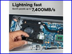Crucial T500 2TB Gen4 NVMe M. 2 Internal Gaming SSD, Up to 7400MB/s, laptop & des