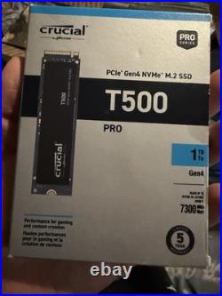 Crucial T500 Pro 1TB PCIe 4.0 NVMe M. 2 2280 Gaming SSD CT1000T500SSD8 Open Box