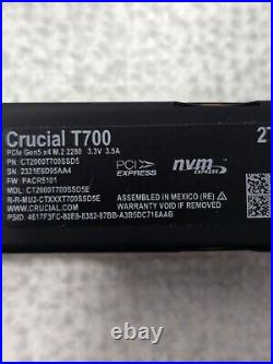 Crucial T700 2TB GEN5 With Heatsink M. 2 NVMe PCI-Express 5.0 x4 SSD CT2000T700SSD5