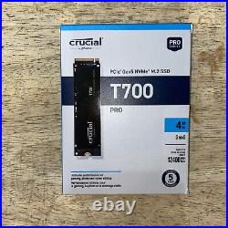 Crucial T700 4TB PCIe Gen 5.0 x4 NVMe M. 2 Internal SSD #CT4000T700SSD3