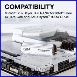 Crucial T705 2TB PCIe Gen5 NVMe M. 2 SSD with Heatsink OPEN BOX