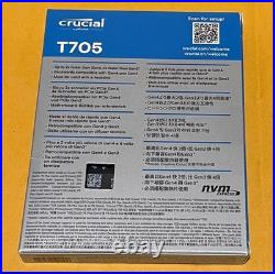 Crucial T705 2TB PCIe Gen5 x4 NVMe 14,500MB/s TLC M. 2 2280 SSD (CT200T705SSD3)