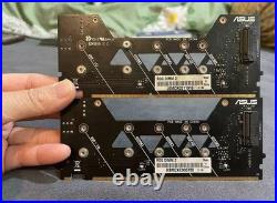 DIMM. 2 Card to 2 PCIe NVME SSD For ASUS Rog M9A M10A R6A R6E M12E M13E x399ZE MB