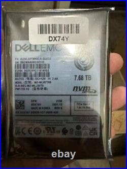 DX74Y DELL Samsung PM1733 7.68TB PCIe nvme 6G 2.5 SSD 0DX74Y MZ-WLR7T60 u. 2