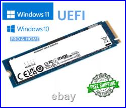 Dell Optiplex 5070 5080 5090 PCIe NVME M. 2 2280 SSD with Windows 11 PRO/HOME UEFI