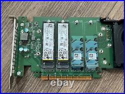 Dell Ultra Speed Quad NVMe M. 2 PCIe Card with 4TB (2x 2TB) Drives (8D3R2/71RJN)