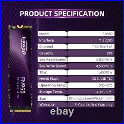 Fikwot Internal SSD 1TB 2TB M. 2 NVMe PCIe 4.0 Gen4 SSD Hard Drive for PS5 PC
